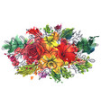 vintage floral composition vector image