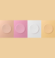 3d color circles of cosmetic product in beige vector image vector image