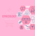 Gynecology flat banner Royalty Free Vector Image