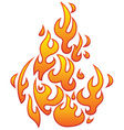retro flame vector image
