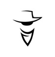 cowboy head logo on white vector image