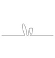 easter bunny ears one line art rabbit lineart vector image vector image