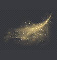 golden dust cloud with sparkles isolated vector image vector image