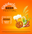 oktoberfest beer festival poster vector image