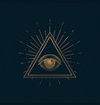 all seeing eye illuminati symbol vector image vector image