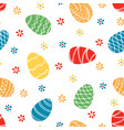 beautiful seamless pattern doodle easter eggs vector image vector image