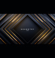 black square shapes with golden stripes vector image
