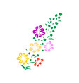 flower leaf design template vector image