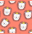 lion seamless pattern vector image vector image