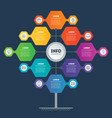 business presentation concept with 8 options vector image
