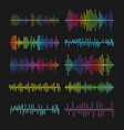 multicolored graphic equalizer waves soundtrack vector image