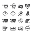online shop icons vector image