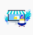 online shopping concept vector image