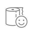 paper towels and happy face line icon napkins vector image vector image