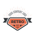 retro company vintage style logo template vector image
