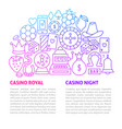 casino line template vector image