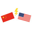 flag china and united states vector image