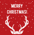 geometric deer horns merry christmas greeting vector image