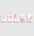 modern covers template design fluid colors set vector image vector image