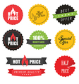 set of commercial sale stickers and labels vector image