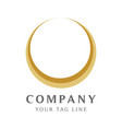 fancy abstract circle logo template vector image