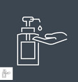 hand sanitizer related thin line icon vector image vector image