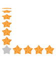 five star rating different ranks vector image
