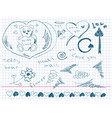 hand drawn love doodles vector image vector image