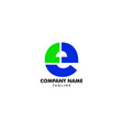 initial letter e logo template design vector image