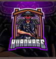 kurokage esport mascot logo design vector image vector image