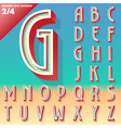 retro alphabet for summer typography design vector image