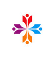 circle diversity people colorful logo vector image