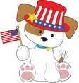 Puppy Patriotic Royalty Free Vector Image - VectorStock