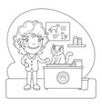 vet coloring page vector image