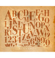 vintage gothic alphabet craft vector image vector image
