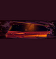 volcano lava hell rock cave view fantasy game vector image vector image