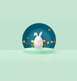 3d render a podium box with spring flowers vector image vector image