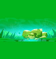 big stone golem sleeping on alien planet surface vector image