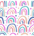polka dot wallpaper hand drawn rainbows seamless vector image vector image