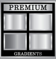 silver gradient backgrounds set design vector image vector image