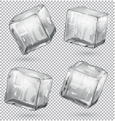 Ice cubes set Royalty Free Vector Image - VectorStock
