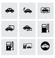 black electric icon set vector image