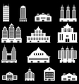 building set 4 - white vector image vector image