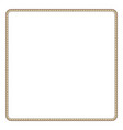 decorative thread frame square rope border vector image