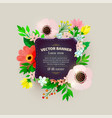 floral frame design vector image vector image