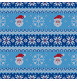 knitted seamless pattern with santa clauses vector image vector image