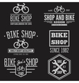 set of vintage and modern bicycle shop logo badges vector image