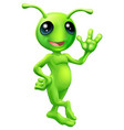 little green man alien vector image vector image