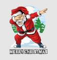 santa claus dabbing dance is very cute vector image