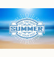 vintage summer label vector image